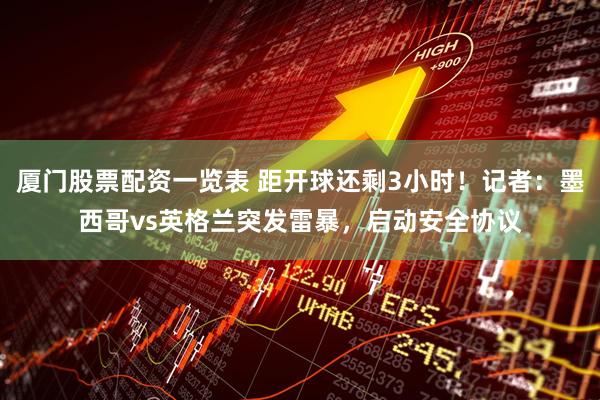 厦门股票配资一览表 距开球还剩3小时！记者：墨西哥vs英格兰突发雷暴，启动安全协议